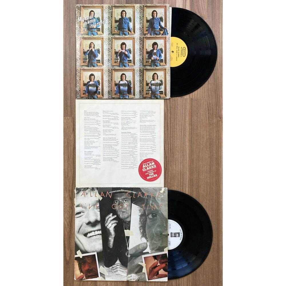Allan Clarke Vinyl LP Lot • Set of 2 • I’ve Got Time, My Real Name Is ‘arold